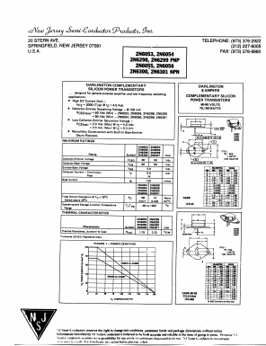2N6053 Datasheet PDF New Jersey Semiconductor
