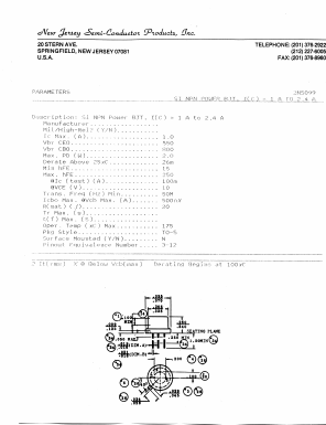 2N5099 Datasheet PDF New Jersey Semiconductor