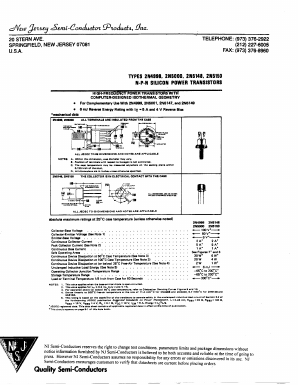2N4998 Datasheet PDF New Jersey Semiconductor