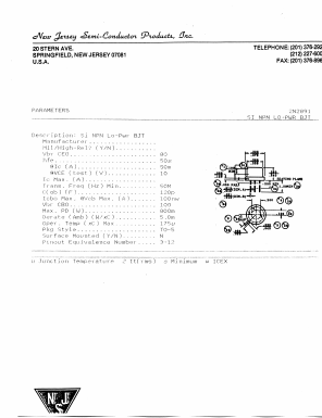 2N2891_ Datasheet PDF New Jersey Semiconductor
