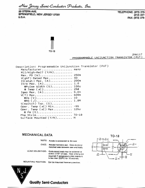 2N6117_ Datasheet PDF New Jersey Semiconductor