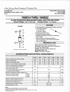 1N5620 Datasheet PDF New Jersey Semiconductor