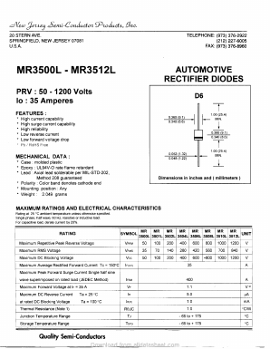 MR3500L Datasheet PDF New Jersey Semiconductor