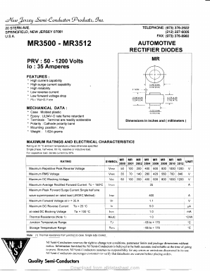 MR3506 Datasheet PDF New Jersey Semiconductor