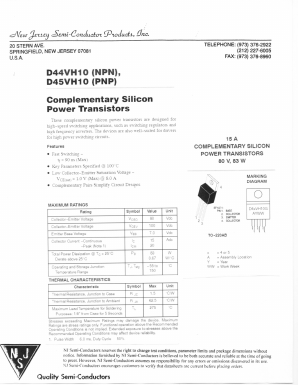D45VH10_ Datasheet PDF New Jersey Semiconductor