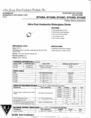BYV26D-TR Datasheet PDF New Jersey Semiconductor