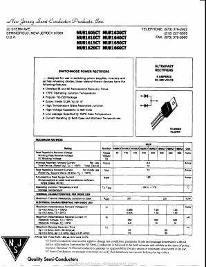 MUR1605CT Datasheet PDF New Jersey Semiconductor