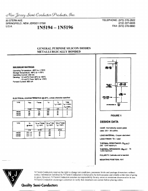 1N5196 Datasheet PDF New Jersey Semiconductor