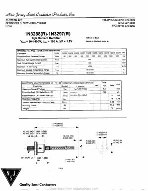 1N3290R Datasheet PDF New Jersey Semiconductor