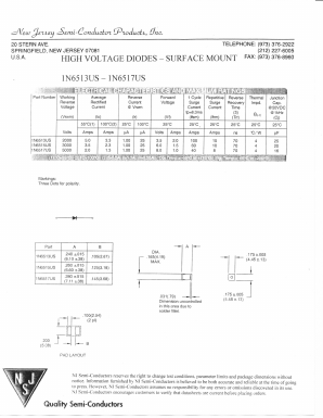 1N6513US Datasheet PDF New Jersey Semiconductor