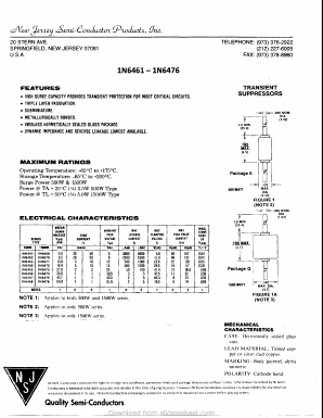 IN6461 Datasheet PDF New Jersey Semiconductor
