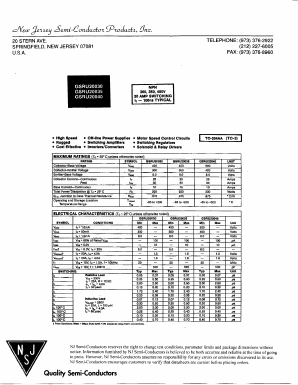 GSRU20040 Datasheet PDF New Jersey Semiconductor
