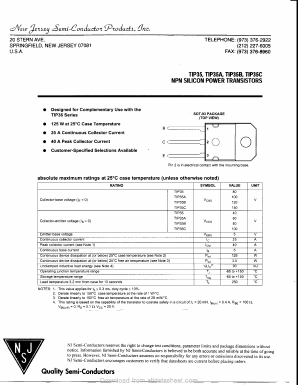 TIP35 Datasheet PDF New Jersey Semiconductor