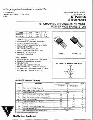 STP25N06 Datasheet PDF New Jersey Semiconductor