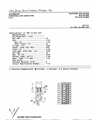 2N3726 Datasheet PDF New Jersey Semiconductor
