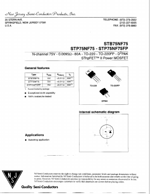 STP75NF75 Datasheet PDF New Jersey Semiconductor