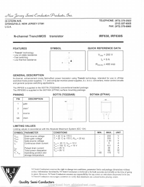 IRF630S Datasheet PDF New Jersey Semiconductor