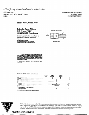 BD201 Datasheet PDF New Jersey Semiconductor