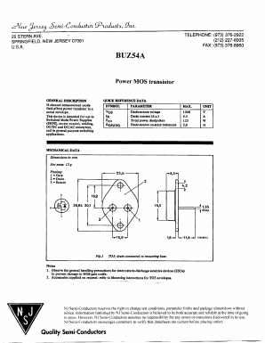 BUZ54A Datasheet PDF New Jersey Semiconductor