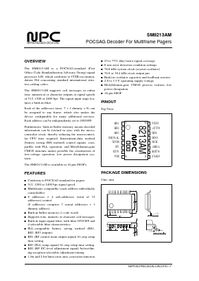 SM8213 Datasheet PDF Nippon Precision Circuits 