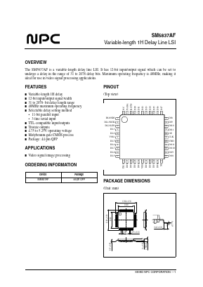 SM5837AF Datasheet PDF Nippon Precision Circuits 