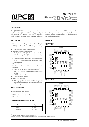 QS7777CF Datasheet PDF Nippon Precision Circuits 