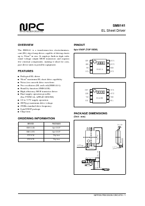 SM8141 Datasheet PDF Nippon Precision Circuits 