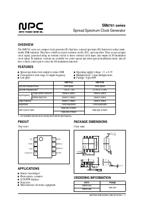 SM8761AA Datasheet PDF Nippon Precision Circuits 