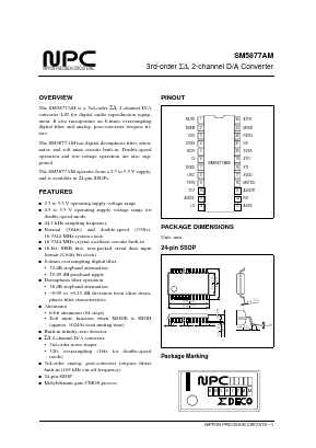 SM5877 Datasheet PDF Nippon Precision Circuits 