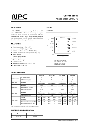 CF5741BA Datasheet PDF Nippon Precision Circuits 