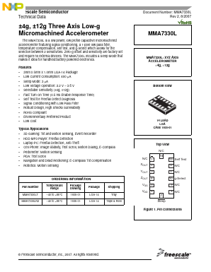 MMA7330LT Datasheet PDF NXP Semiconductors.