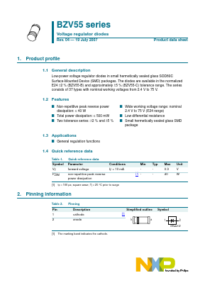 BZV55-C10 Datasheet PDF NXP Semiconductors.