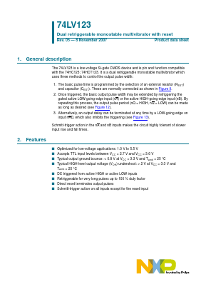 74LV123D Datasheet PDF NXP Semiconductors.