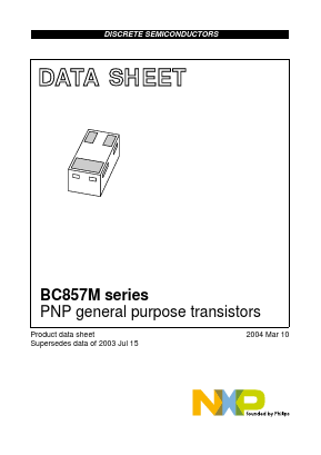 BC857CM Datasheet PDF NXP Semiconductors.