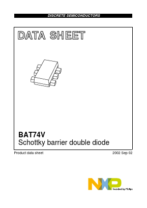 BAT74V Datasheet PDF NXP Semiconductors.