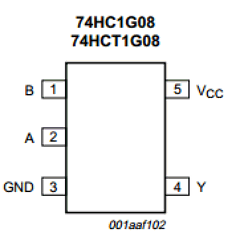74HCT1G08GW,165 Datasheet PDF NXP Semiconductors.