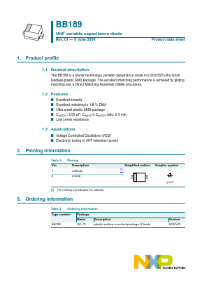 BB189 Datasheet PDF NXP Semiconductors.