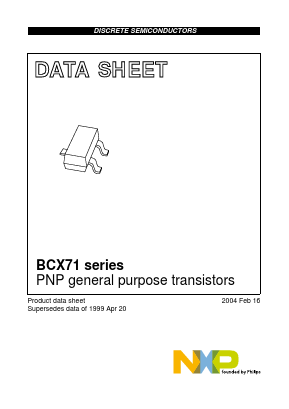 BCX71K,235 Datasheet PDF NXP Semiconductors.