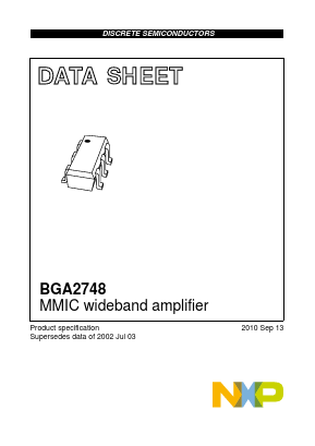 BGA2748 Datasheet PDF NXP Semiconductors.