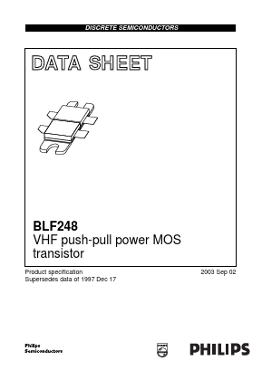 BLF248 Datasheet PDF NXP Semiconductors.
