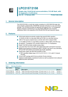 LPC2157FBD100 Datasheet PDF NXP Semiconductors.