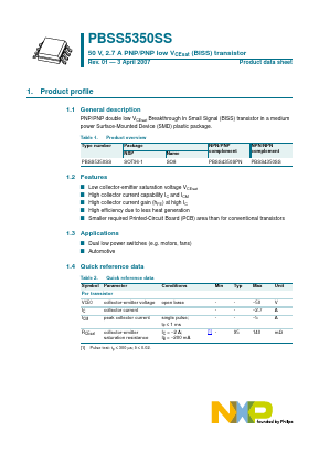 PBSS4350SS.115 Datasheet PDF NXP Semiconductors.