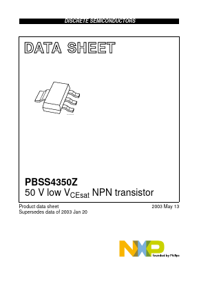 PBSS4350Z Datasheet PDF NXP Semiconductors.