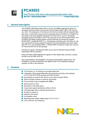 PCA9553DP Datasheet PDF NXP Semiconductors.