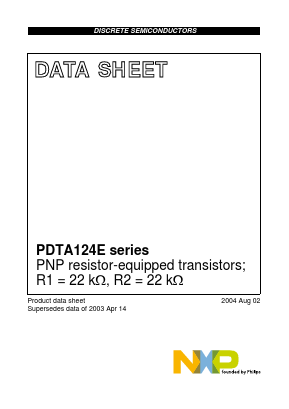 PDTA124EEF Datasheet PDF NXP Semiconductors.