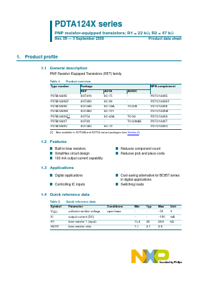 PDTA124XU Datasheet PDF NXP Semiconductors.