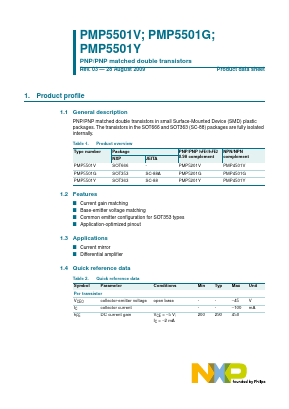 PMP5501V Datasheet PDF NXP Semiconductors.