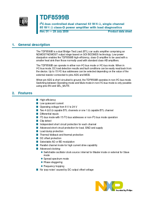 TDF8599BTH Datasheet PDF NXP Semiconductors.