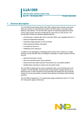 UJA1069 Datasheet PDF NXP Semiconductors.
