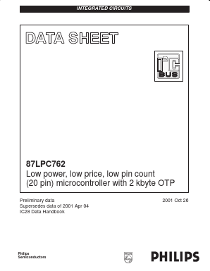 P87LPC762BD Datasheet PDF NXP Semiconductors.